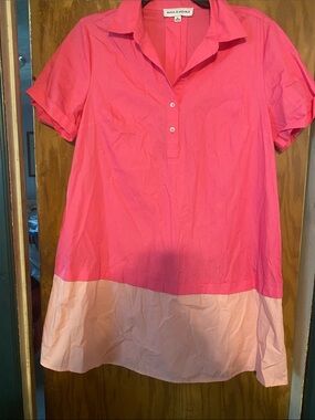 Emma & Michele Hot Pink and Light Pink Polo Dress
